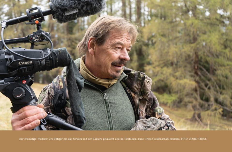 Der ehemalige Wilderer Urs Biffiger fotografiert Tiere inzwischen lieber als sie zu schießen. Seine Geschichte wird in dem Dokumentarfilm "Wild - Jäger & Sammler" erzählt. (Bild: Mario Theus)