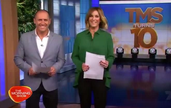 It feels like it was just yesterday when Kylie Gillies and Larry Emdur fronted The Morning Show for the first time, but today the Channel Seven duo celebrate the program's 10th birthday! Source: Channel Seven