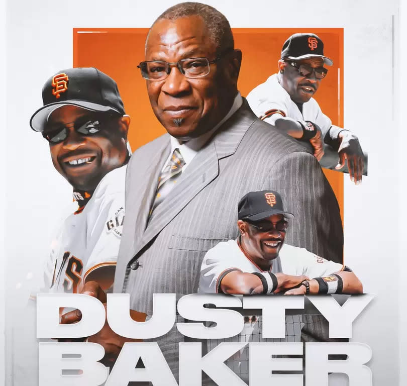 舊金山巨人網羅傳奇老教頭貝克（Dusty Baker）擔任棒球營運特別顧問。摘自巨人推特