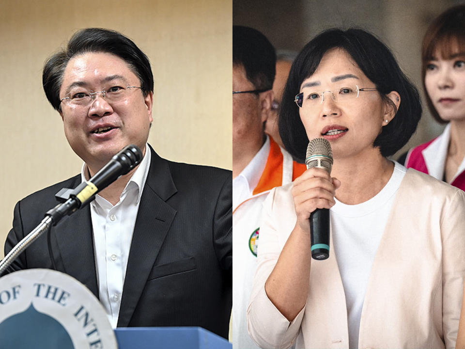 內政部長林右昌（左）和立委蘇巧慧（右）都被視為綠營2026新北市長的熱門人選。（圖：臉書合成）