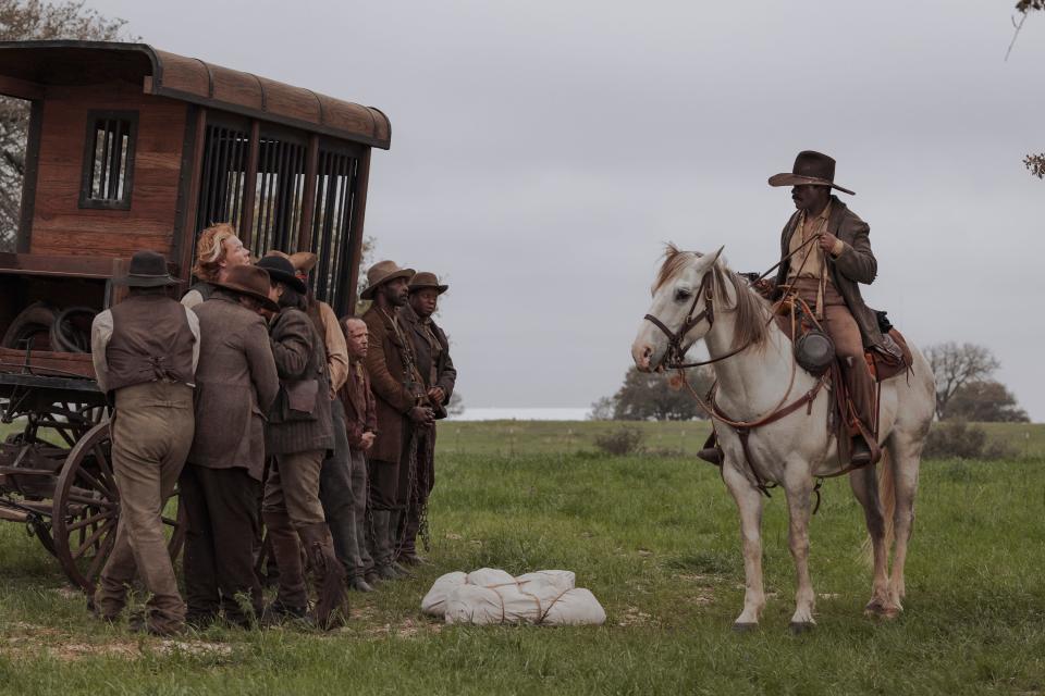 Bass Reeves (David Oyelowo) makes multiple arrests in "Lawmen: Bass Reeves."