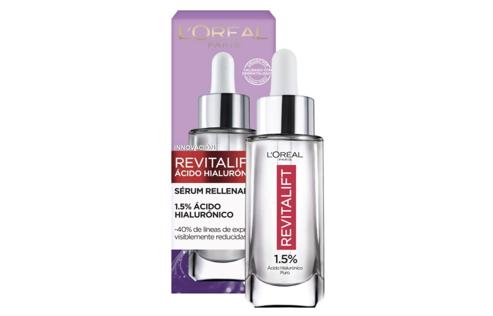 L'Oreal Paris Serum Facial Anti Arrugas Acido Hialuronico Revitalift. Foto: amazon.com.mx