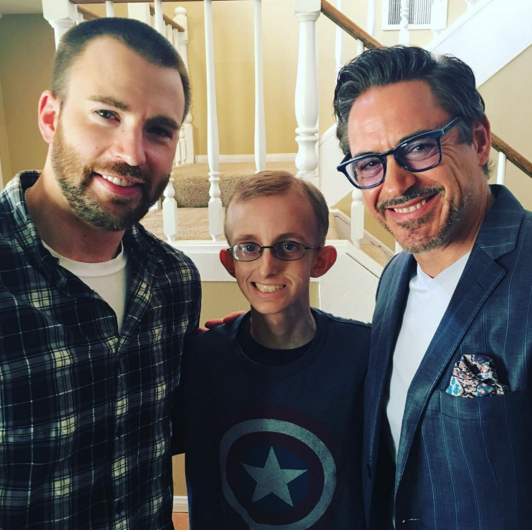 Chris Evans, Ryan Wilcox, and Robert Downey Jr.