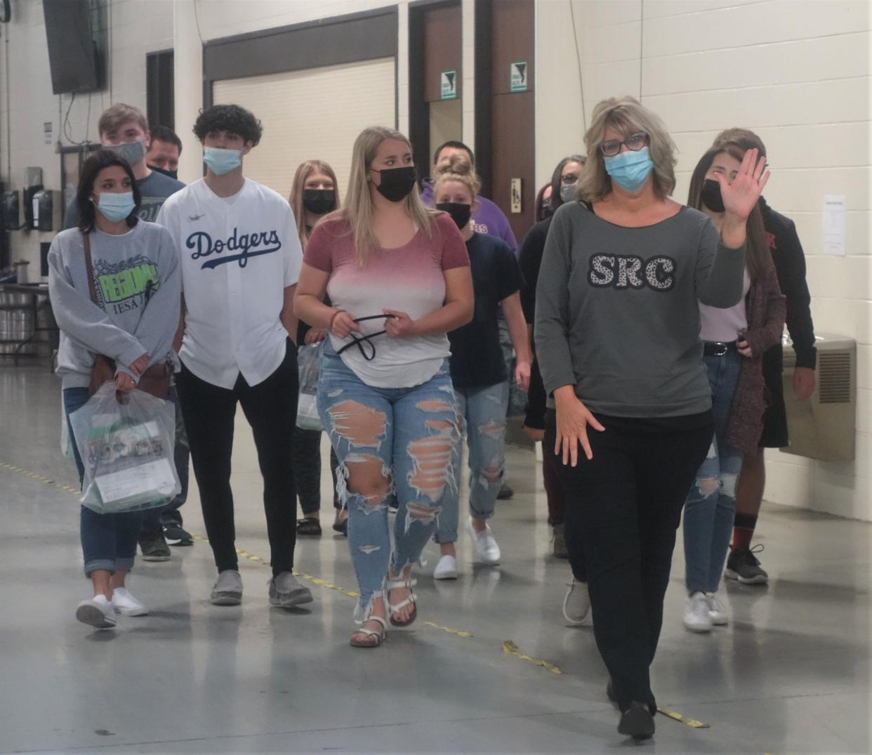 SRC advisor Brandi Ketcham gave a wave to the camera as she showed attendees around the campus during the College Visit Days held last fall. Spring College Visit Days have been scheduled for Feb. 15, March 9, and April 21.