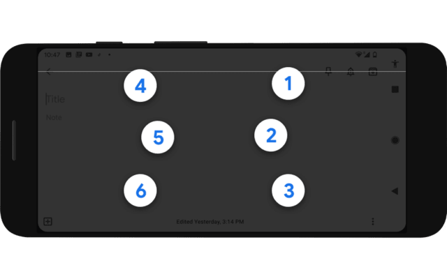 Google Talkback braille keyboard