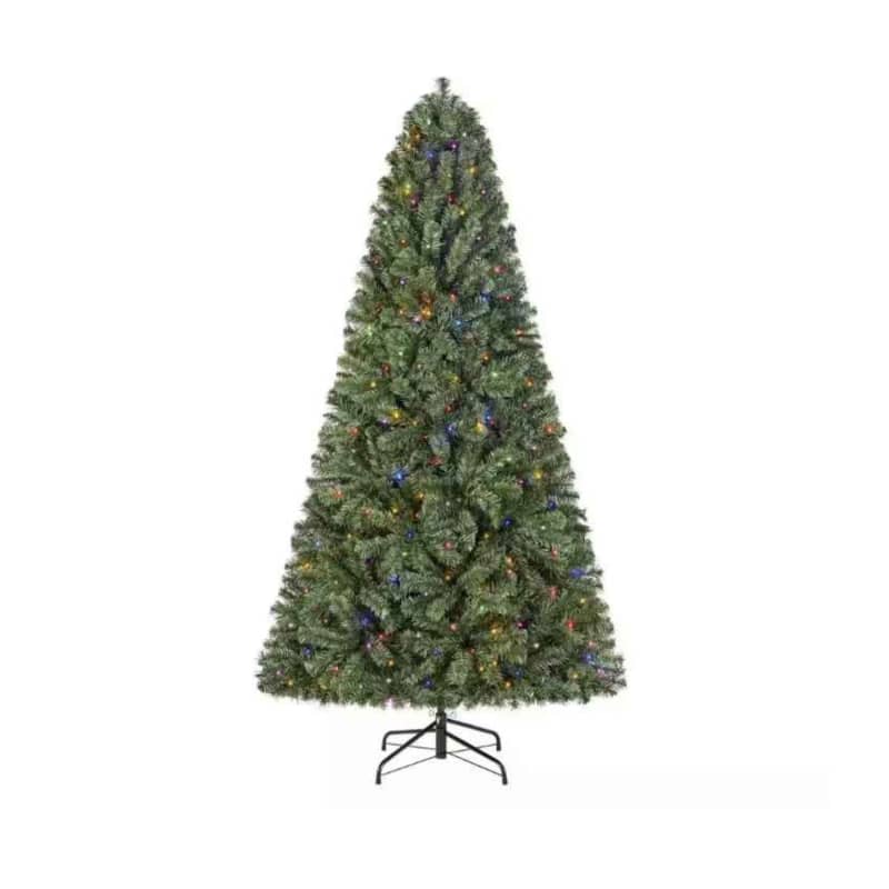 6.5 ft. Pre-Lit LED Festive Pine Artificial Christmas Tree
