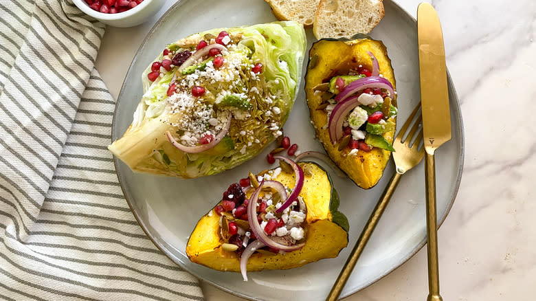 wedge salad on plate