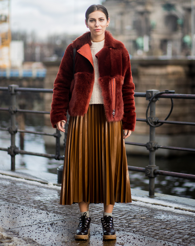 What to Wear to Work  Pleated Skirt + Cardigan - Olivia Jeanette