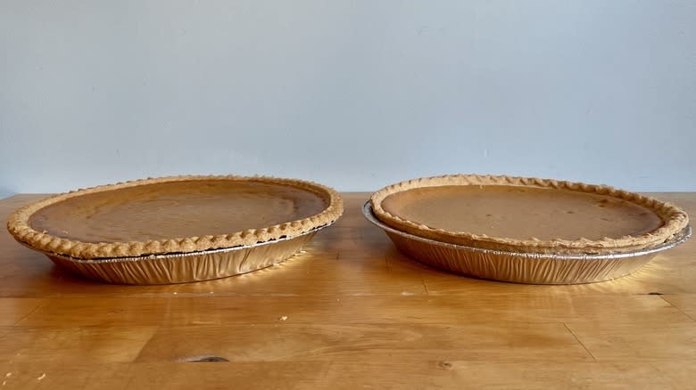 Two pumpkin pies