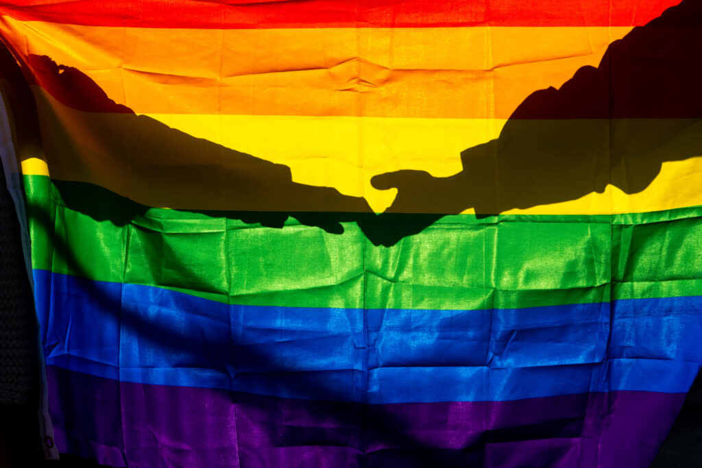 An LGBTQ flag