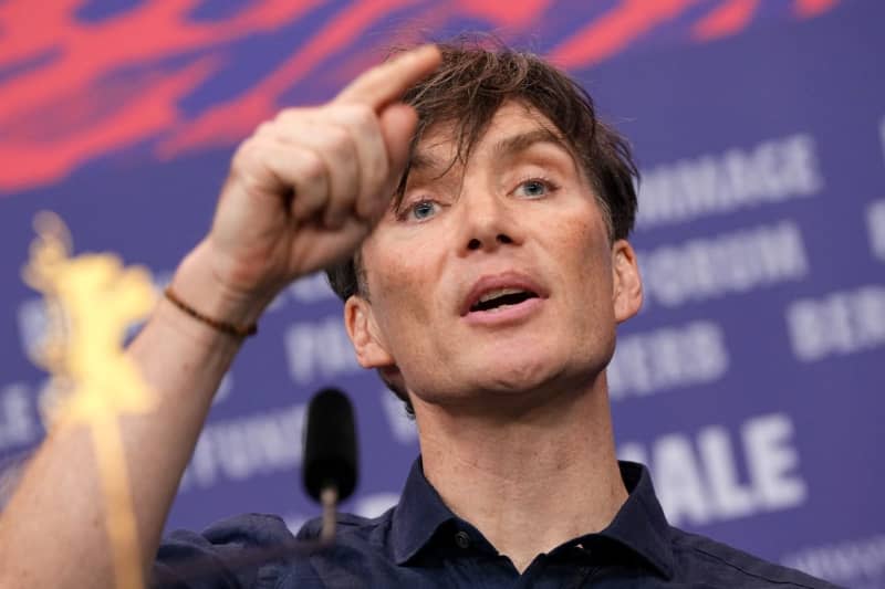 Cillian Murphy speaks during 'Small Things Like These' press conference, on the first day of the Berlinale. The 74th Berlin International Film Festival will take place from February 15 - 25, 2024. Sören Stache/dpa