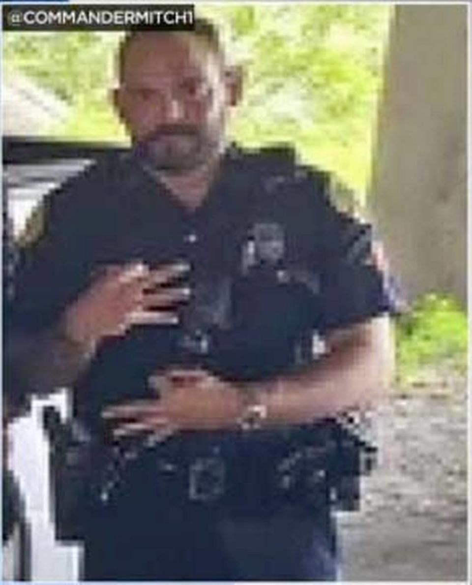 Miami Police Officer Daniel Ubeda has been suspended after being photographed standing in uniform with officers after a weapons bust, openly making a gesture often associated with white power advocates. The union dismissed the gesture as a joke for his supervisor, who is Black, about the group’s name, “B Shift Six.”