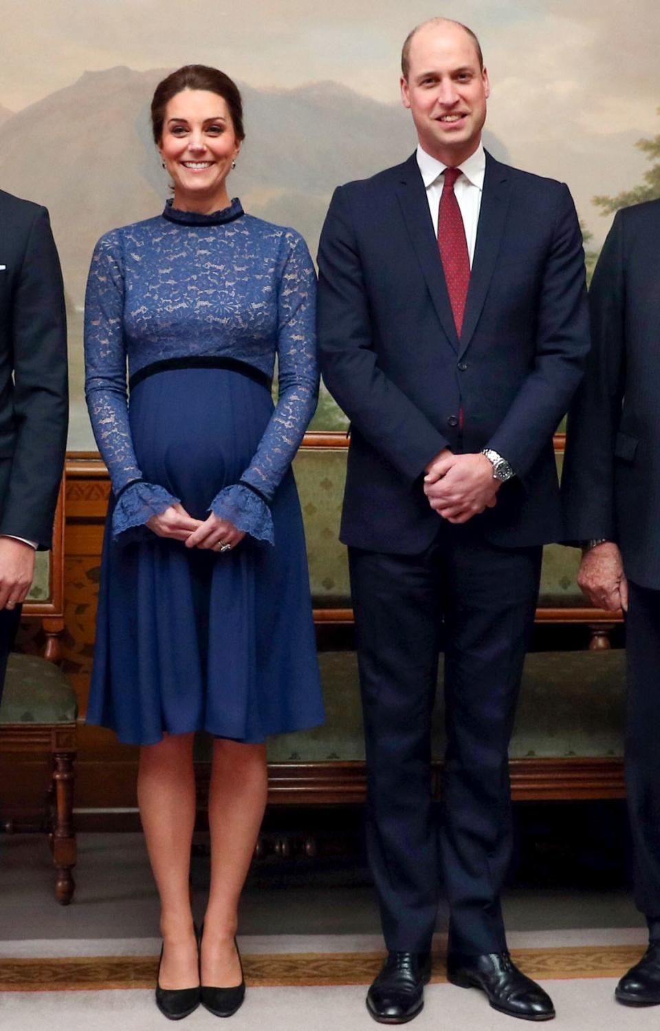 The two-year-old steals the show as she meets the newest family member.