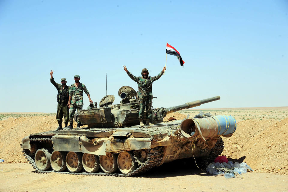 Syria Badia al Tanf tank Bashar Assad