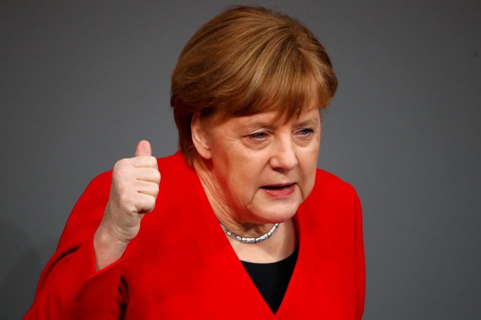 German chancellor Angela Merkel has welcomed the decision to extend Article 50 (Hannibal Hanschke/Reuters)