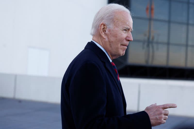 U.S. President Biden meets Britain's Prince William at the John F. Kennedy Library, in Boston