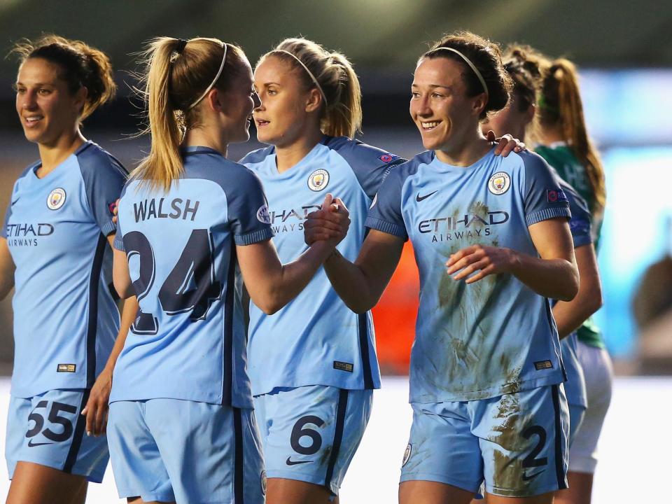 Lucy Bronze was the hero on the night: Getty