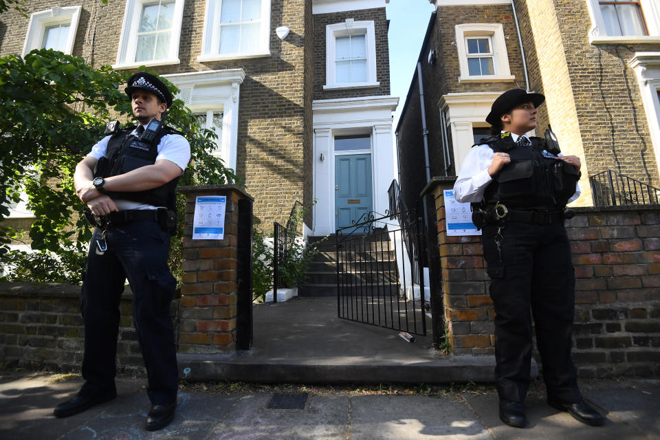 Police remain outside the north London home of Prime Minister Boris Johnson's top aide Dominic Cummings as the row over his trip to Durham during lockdown continues.