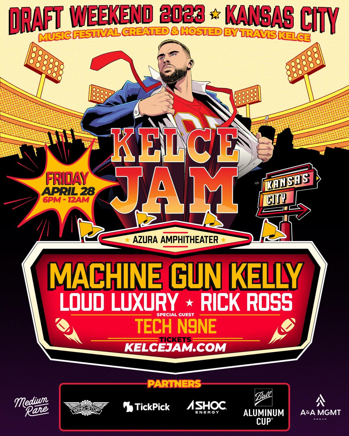 Travis Kelce to host Kansas music festival featuring Machine Gun Kelly
