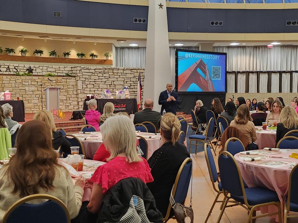 The Laura W. Bush Institute for Women's Health hosted its Day of the Woman event, featuring guest speaker Kevin Hines discussing the importance of mental health, Tuesday evening in the Amarillo Civic Center Grand Plaza.