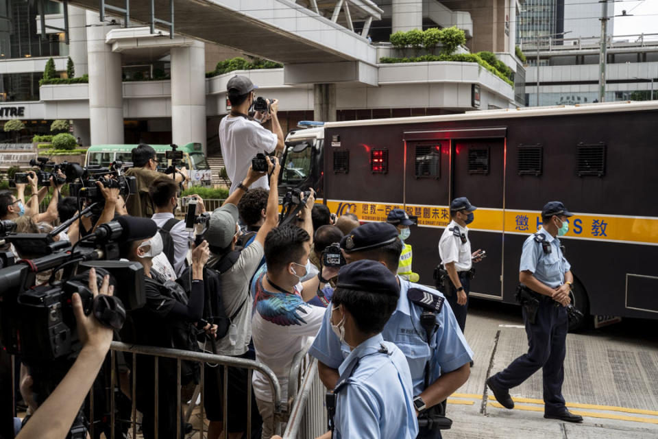 2021年7月30日，首宗《香港國安法》被告唐英傑被裁定一項煽動分裂國家罪及一項恐怖活動罪罪名成立，共入獄9年，下午由囚車押送離開。