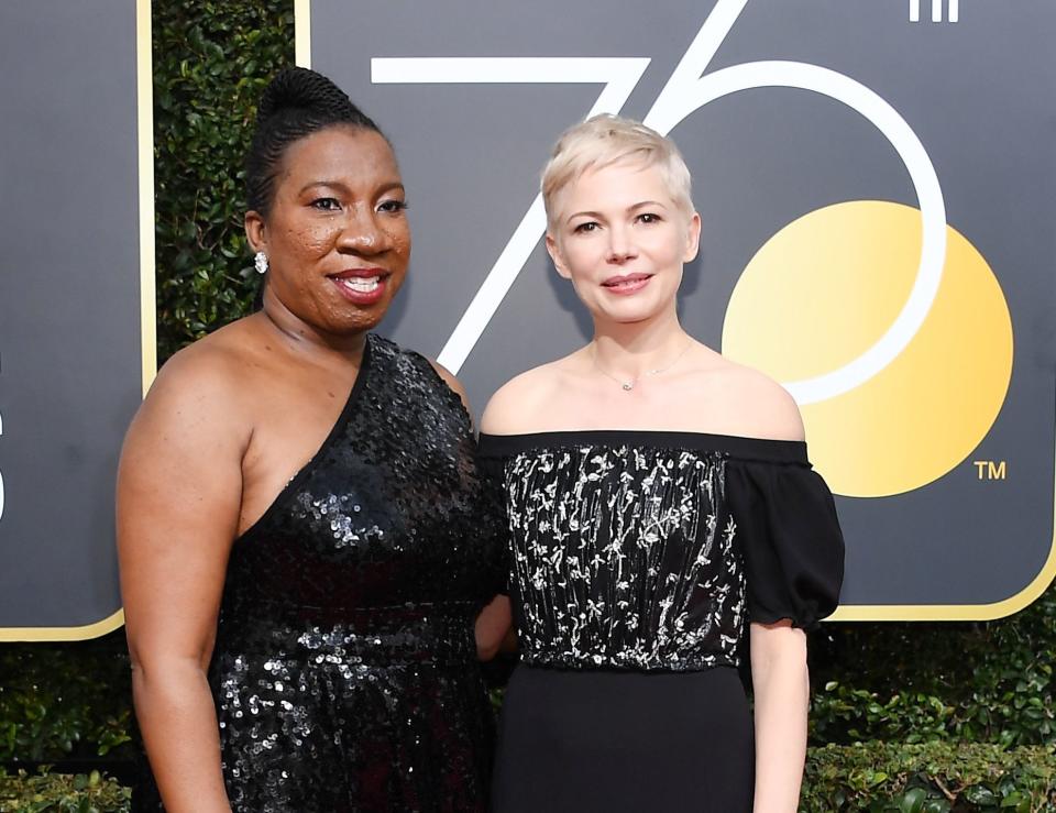 Tarana Burke, who attended the show with Michelle Williams,&nbsp;<a href="https://www.huffingtonpost.com/entry/the-me-too-campaign-was-created-by-a-black-woman-10-years-ago_us_59e61a7fe4b02a215b336fee">founded the &ldquo;Me Too&rdquo; movement</a> long before its hashtag existed. She founded the youth organization Just Be Inc. in 2006 with a mission to educate young women of color on health and well-being. A year later,&nbsp;she&nbsp;created the &ldquo;Me Too&rdquo; campaign as a grassroots movement to reach sexual assault survivors in underprivileged communities.<br /><br />Currently, Burke is a <a href="http://www.ggenyc.org/about/staff/">senior director</a> at Girls for Gender Equity in New York and has continued her work as a youth advocate in the more recent #MeToo movement. This past fall, <a href="https://www.facebook.com/womensmarchonwash/posts/1711547782191827">Burke spoke at the Women&rsquo;s Convention</a> in Detroit. She was also one of the&nbsp;<a href="https://www.huffingtonpost.com/entry/time-person-of-the-year-2017_us_5a1e9b93e4b0cb0e917ca818">&ldquo;Silence Breakers&rdquo;</a>&nbsp;that Time magazine named as person of the year for 2017.<br /><br />&ldquo;Me too is so powerful because somebody had said it to me and it changed the trajectory of my healing process once I heard that,&rdquo; Burke said in <a href="https://www.huffingtonpost.com/entry/the-me-too-campaign-was-created-by-a-black-woman-10-years-ago_us_59e61a7fe4b02a215b336fee">an October interview</a> with Democracy Now. &ldquo;Me too was about reaching the places that other people wouldn&rsquo;t go, bringing messages and words and encouragement to survivors of sexual violence where other people wouldn&rsquo;t be talking about it.&rdquo;