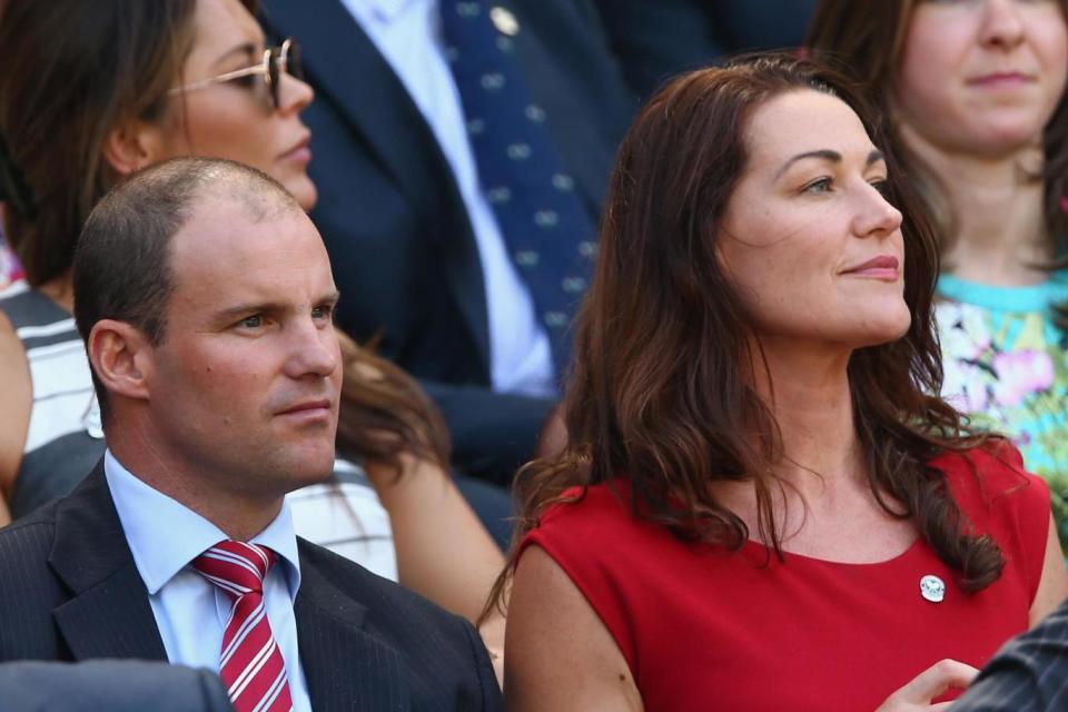 Andrew Strauss and wife Ruth McDonald attending Wimbledon in 2015. (Getty Images)