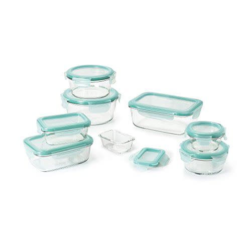 4) Good Grips 16-Piece Smart Seal Glass Food Storage Container Set