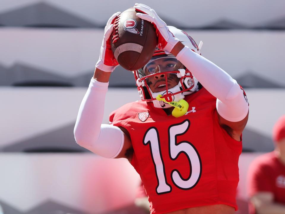 Utah Utes cornerback Tao Johnson warms up for the Utah-UCLA college football game in Salt Lake City on Saturday, Sept. 23, 2023. | Jeffrey D. Allred, Deseret News