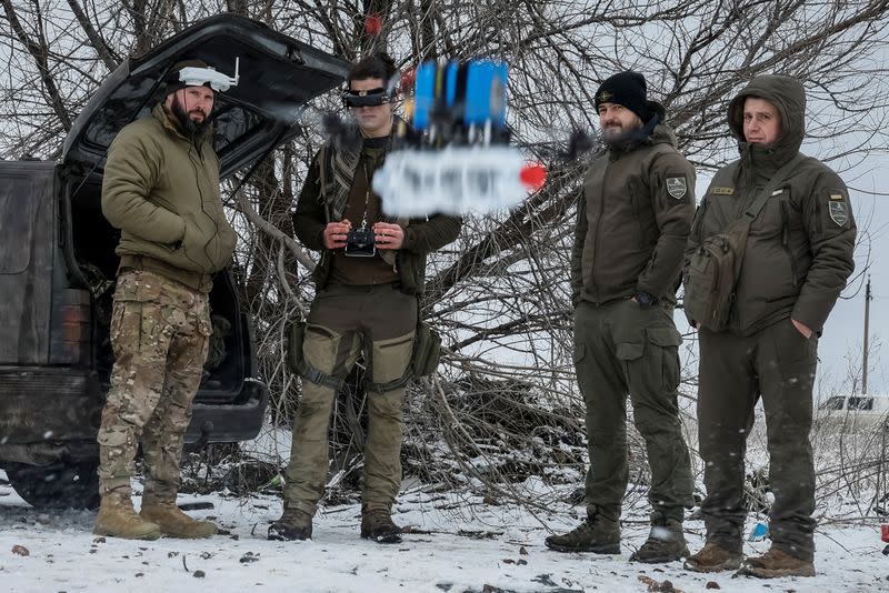 Ukrainian servicemen practice with FPV drones in Donetsk region