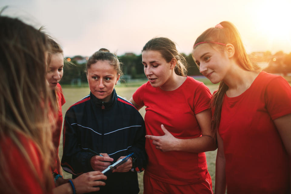 Equipo de fútbol femenino. 