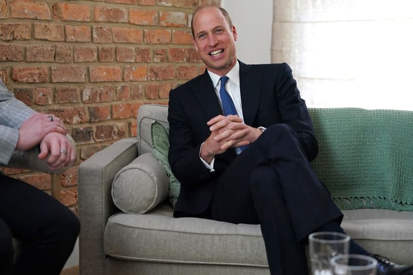 Prince William, 41 seen giggling on the sofa