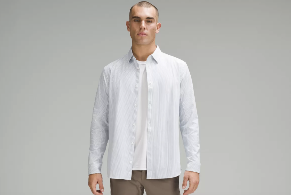 New Venture Slim-Fit Long-Sleeve Shirt. (PHOTO: Lululemon)