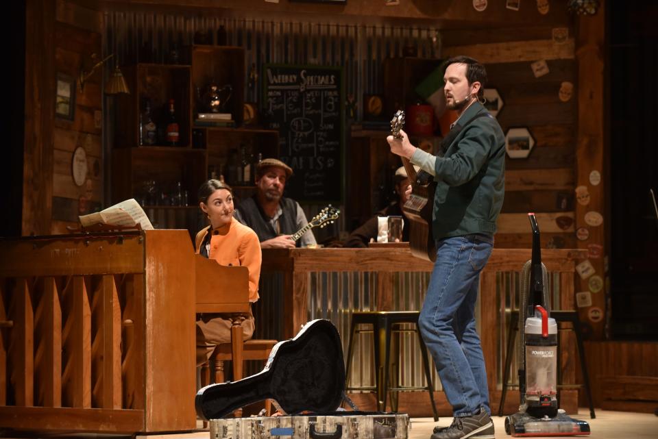 Stacie Orrico as Girl and Ryan McCurdy as Guy in the Savannah Repertory Theatre production of "Once".