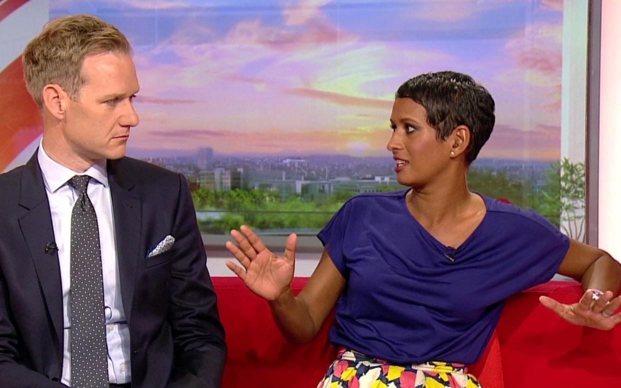 Naga Munchetty and Dan Walker discussing Donald Trump - pixel GRG