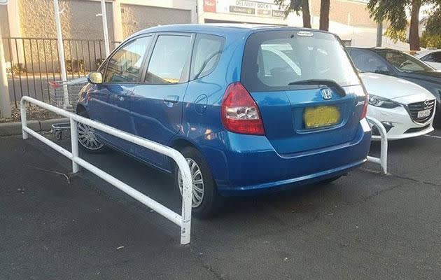 One person must have decided that parking in a trolley bay was their safest bet. Source: NSW Police