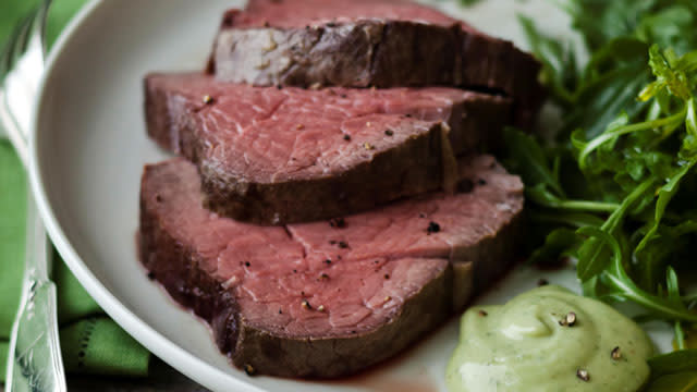 PHOTO: Ina Garten's slow-roasted beef tenderloin is shown here. (Quentin Bacon; Clarkson Potter)