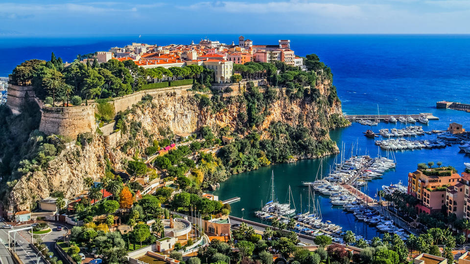 the rock the city of principaute of monaco and monte carlo France.