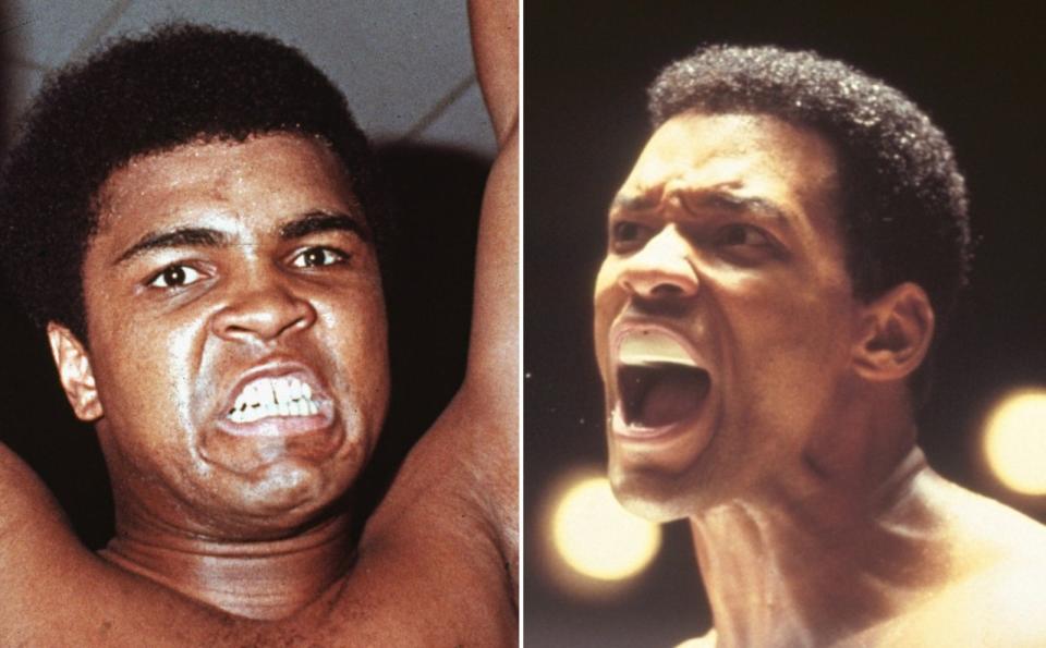 Sie fühlten sich gerade kurz an Muhammad Ali erinnert? Auch der fand schon ein glaubhaftes Leinwanddouble: Will Smith gab 2002 den vielleicht größten Sportler aller Zeiten im oscarnominerten "Ali". Doch es gibt noch besser getroffene Sportstars. (Bild: Fox / Getty Images)