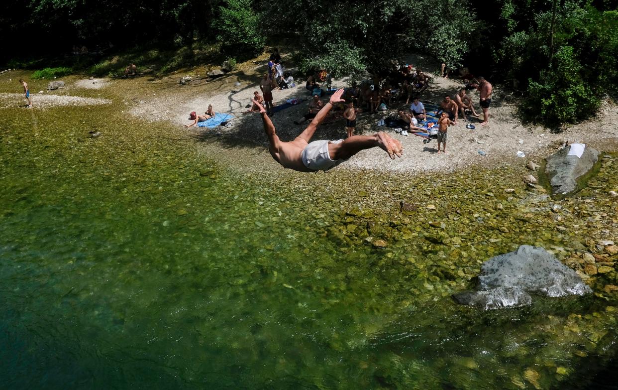 A heatwave with temperatures of 40C hit North Macedonia (AFP via Getty Images)
