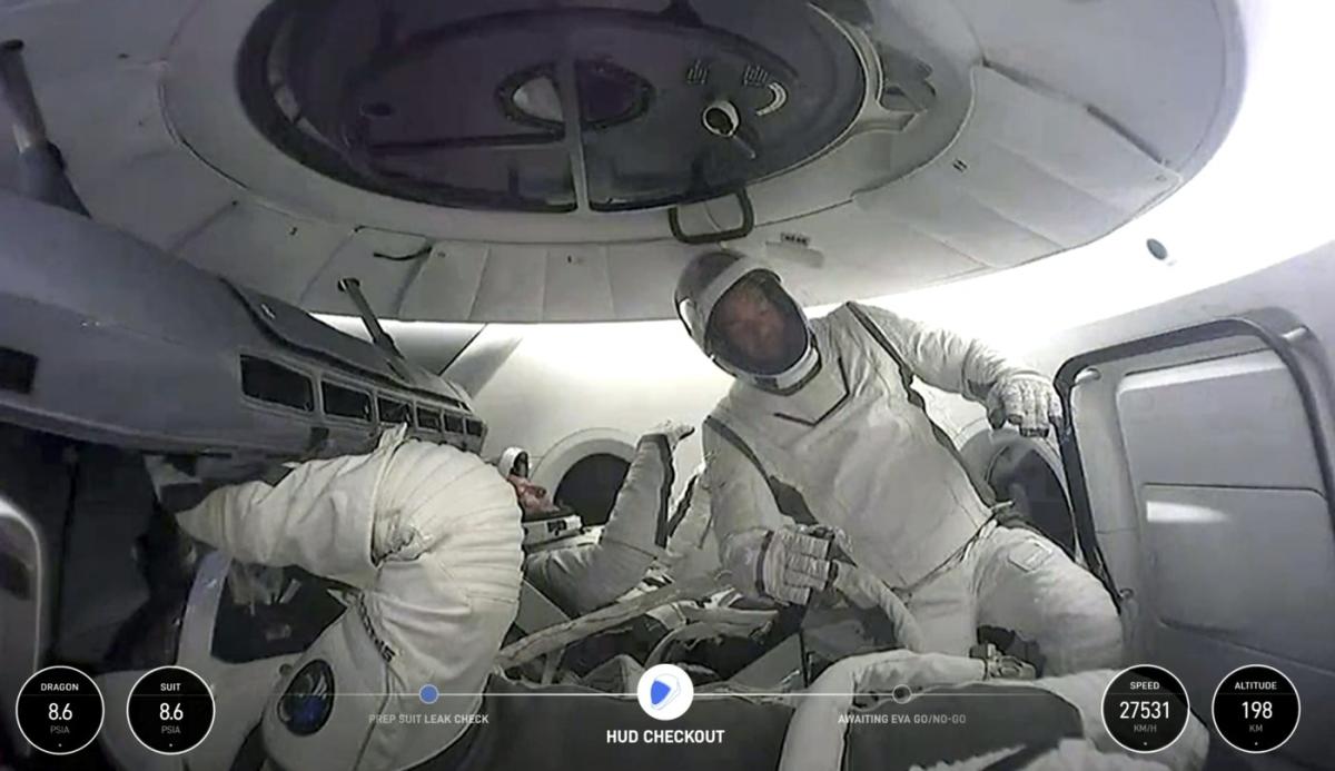 Tech billionaire kicks off first private spacewalk from SpaceX capsule