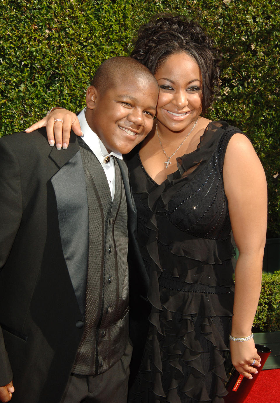 Kyle Massey and Raven during 57th Annual Primetime Creative Arts EMMY Awards - Arrivals & Red Carpet at Shrine Auditorium in Los Angeles, California, United States. (Photo by Jon Kopaloff/FilmMagic)