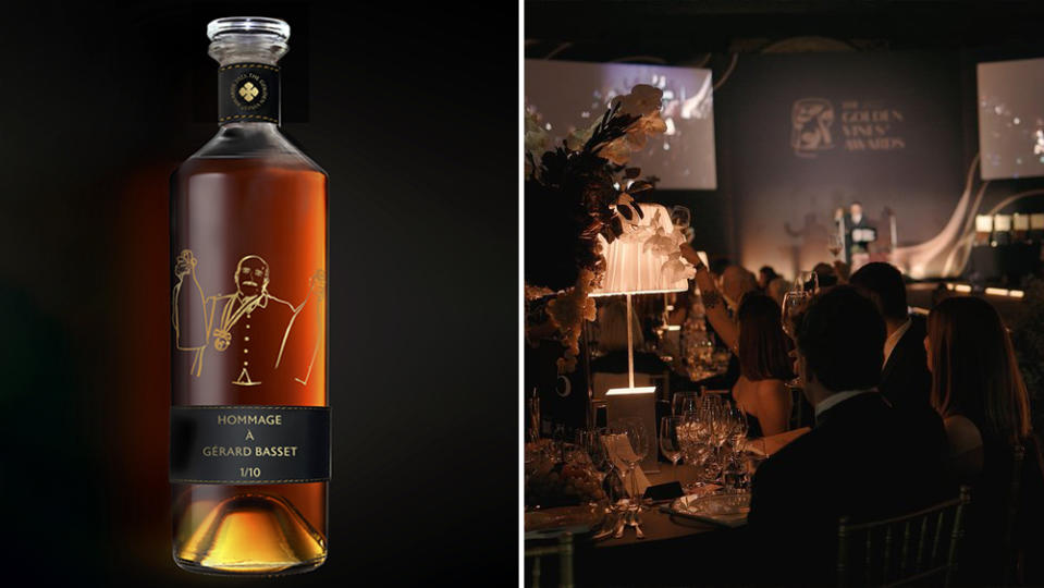 Camus 1 of 10 cognac bottle/Golden Vines winners dinner 