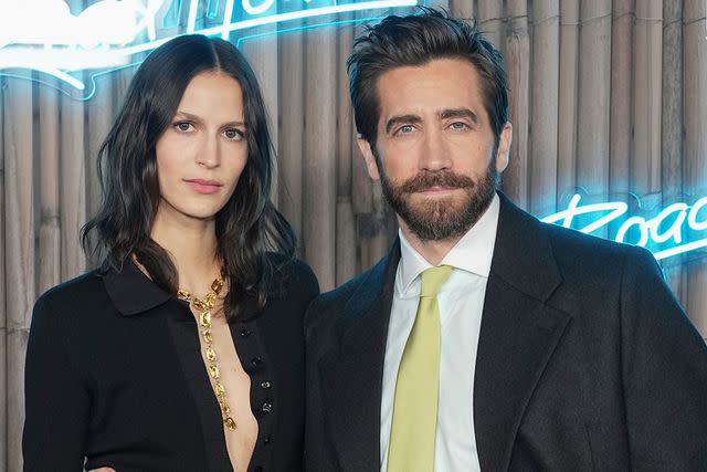 <p>John Nacion/Variety via Getty</p> Jeanne Cadieu and Jake Gyllenhaal at the New York premiere of "Road House"