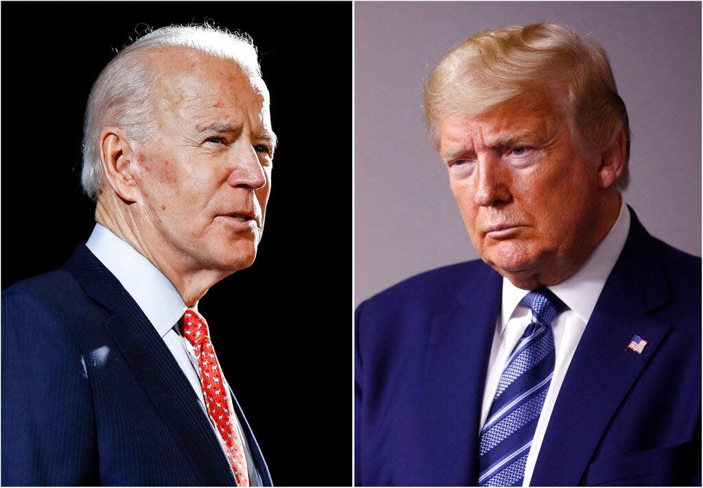 Joe Biden, left, and Donald Trump