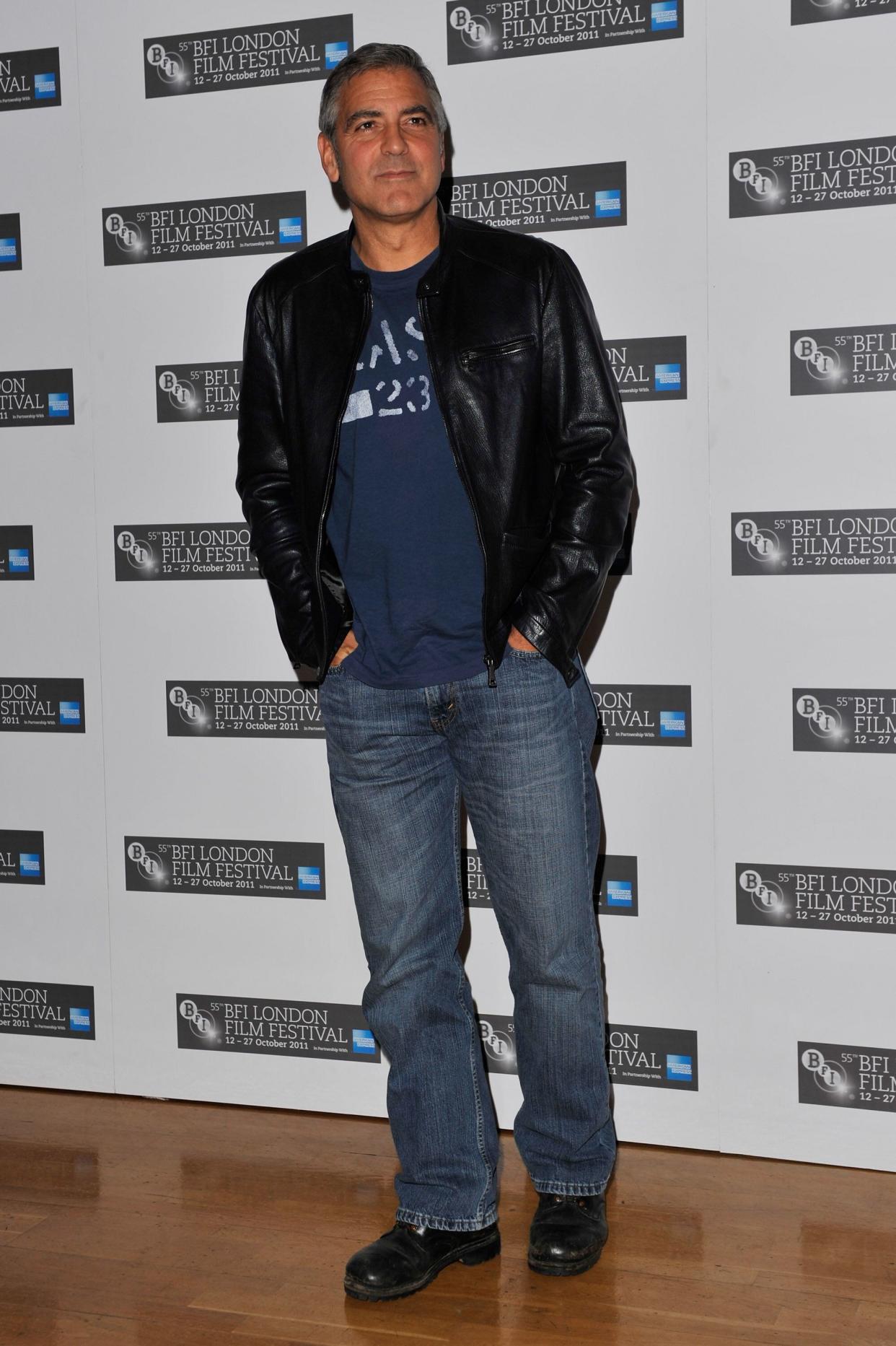 Clooney at the "Ides of March" photo call during the 55th BFI London Film Festival at the Odeon West End in London.