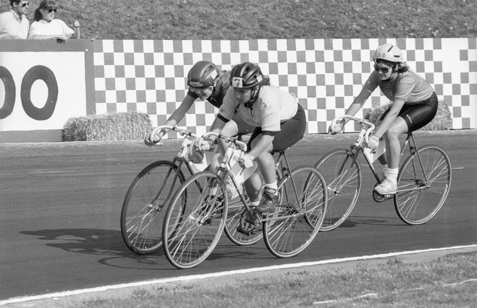 Images from the first Women's Little 500 race April 22, 1988.