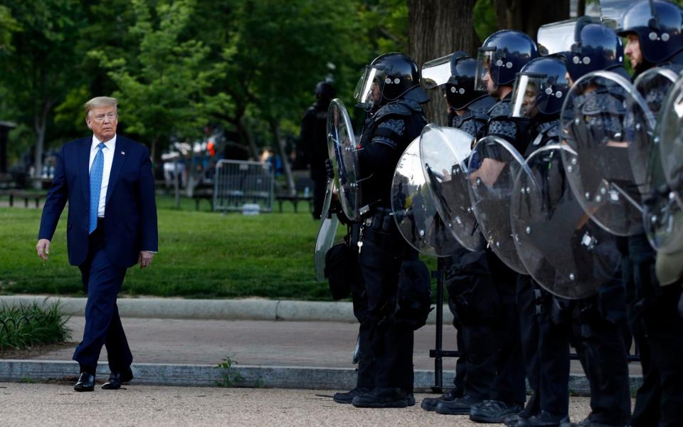 President Trump demanded protesters in Lafayette Square be cleared, prompting local law enforcement officials to seek out available tools - Patrick Semansky /AP