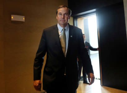 FILE PHOTO: Overseas Private Investment Corporation President and CEO Ray Washburne walks by at the Americas Business Summit in Lima, Peru April 13, 2018. REUTERS/Marcos Brindicci