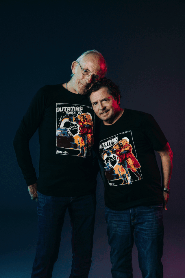 See Michael J. Fox and Christopher Lloyd reunite for 'Back to the Future'  merch